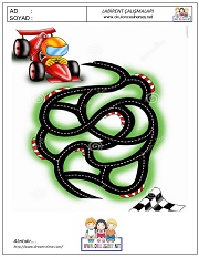 okul öncesi labirent bulmacai çalışma sayfaları